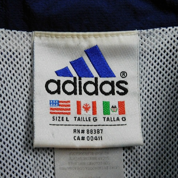 Adidas full zip vintage jacket.  L - Picture 4 of 8